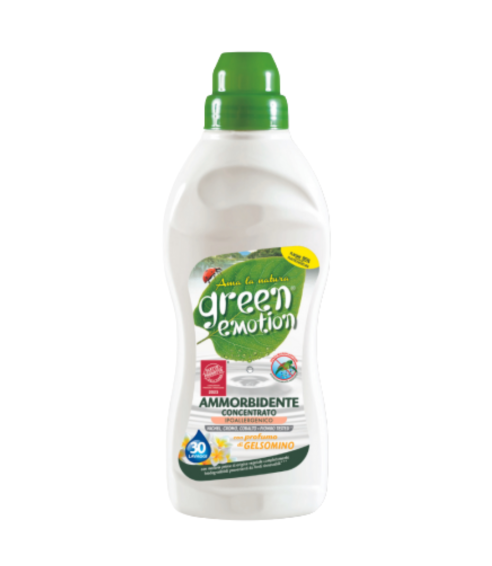 Sköljmedel „Green Emotion Jasmine Softener“. Rengöringsmedel