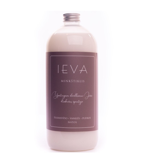 Ieva tygmjukmedel „Softener Silk Vanilla“. Rengöringsmedel