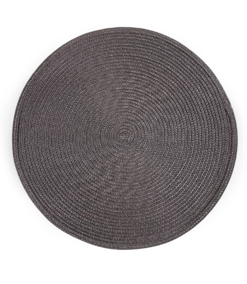 Bordsunderlägg „Round Brown“. Linnedukar