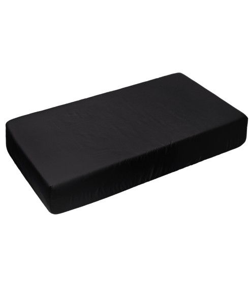 Dra-på-lakan „Black jersey“. Dra på lakan 90x200