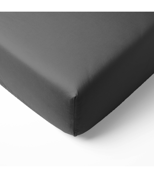Dra-på-lakan „Dark grey jersey“. Dra på lakan 90x200