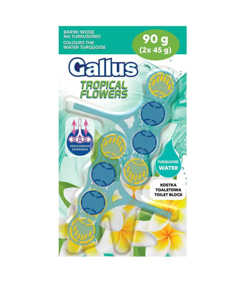 Toalettfräschare „Tropical Flowers Gallus“. Rengöringsmedel