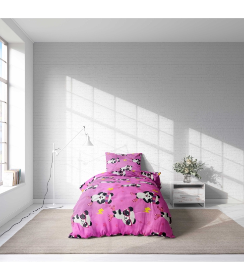 Barn sängkläder “Panda Pink”. Sängkläder barn