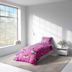 Barn sängkläder “Panda Pink”. Rosa sängkläder, 140x200 cm Barn sängkläder “Panda Pink”. Rosa sängkläder, 140x200 cm