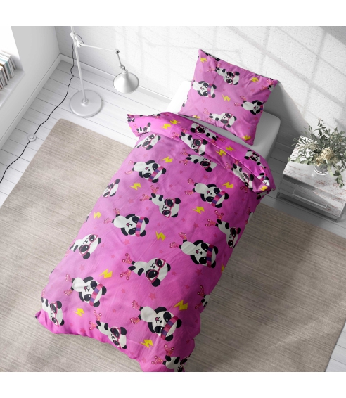 Barn sängkläder “Panda Pink”. Sängkläder barn