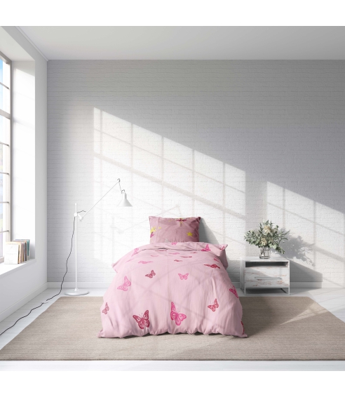 Vaikiškas patalynės komplektas „Blushing Butterflies“. Sängkläder barn