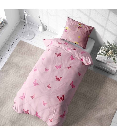 Vaikiškas patalynės komplektas „Blushing Butterflies“. Sängkläder barn