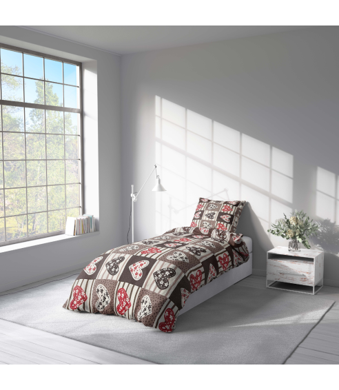 Patalynė kūdikiams „Brown love tiles”. Babysängkläder