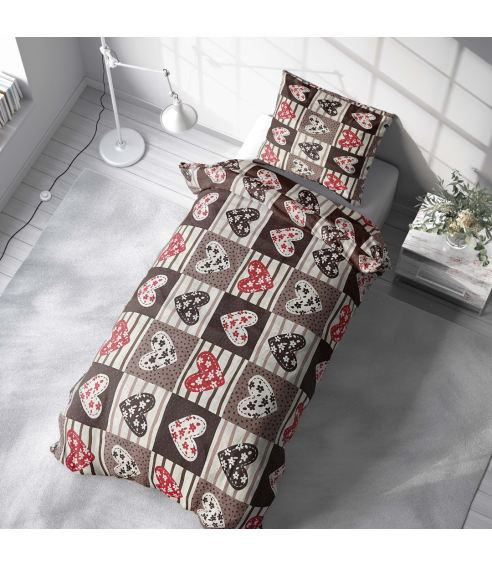 Patalynė kūdikiams „Brown love tiles”. Babysängkläder