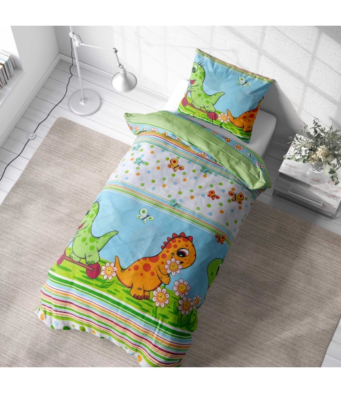 Vaikiškas patalynės komplektas „Dino”. Babysängkläder