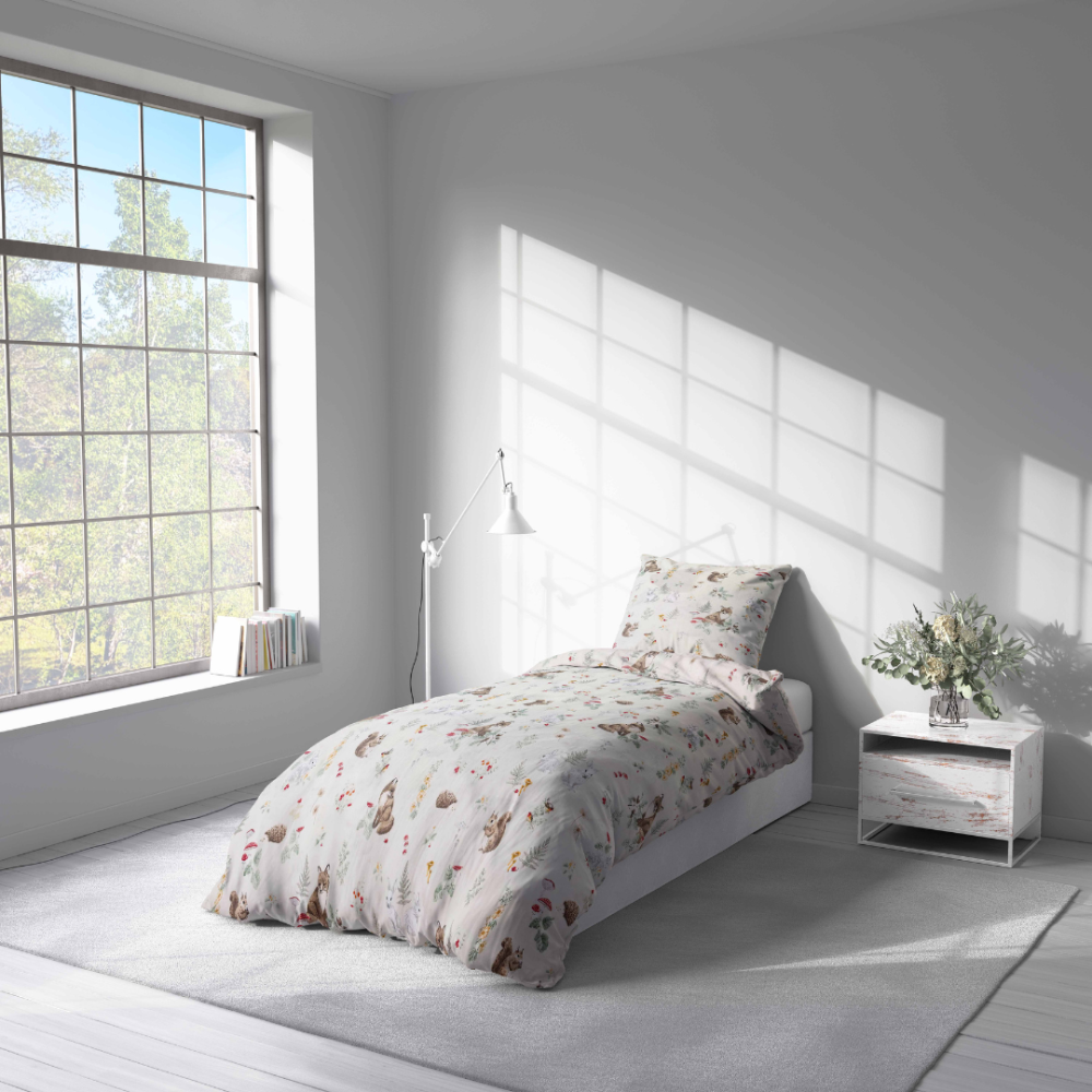 Barn sängklädesset „Kuddle Knoll”. Sängkläder 155x200, 100x140 cm, 140x200 cm, 150x200 cm, 160x200 cm Barn sängklädesset „Kuddle Knoll”. Sängkläder 155x200, 100x140 cm, 140x200 cm, 150x200 cm, 160x200 cm