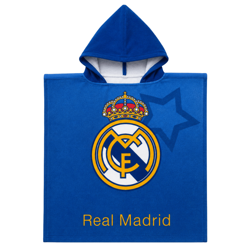 Barnponcho „Real Madrid“. Badrum Barnponcho „Real Madrid“. Badrum