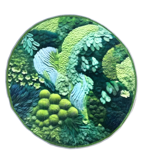 Badrumsmatta "Circle Gouache". Badrumsmattor
