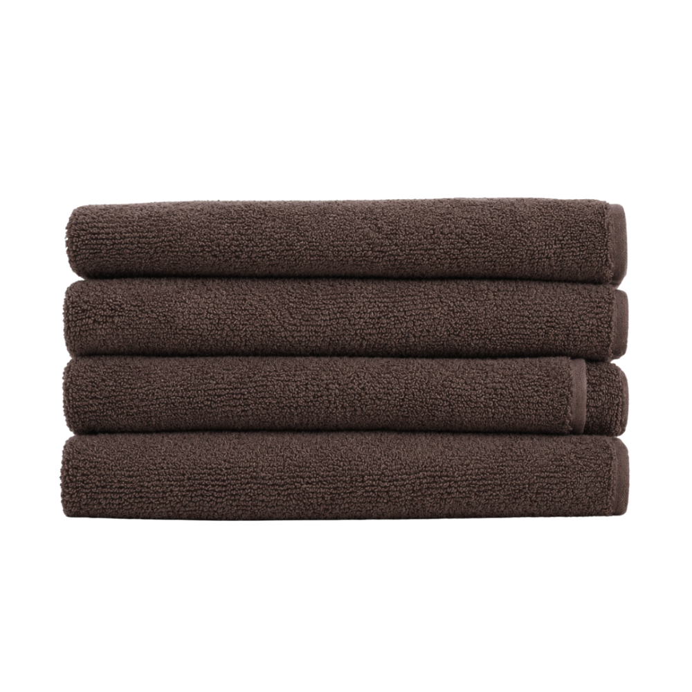 Badhandduk „Brown towel“, 50x100 cm, 70x140 cm. Mörkbrun enfärgad handduk med frottéstruktur Badhandduk „Brown towel“, 50x100 cm, 70x140 cm. Mörkbrun enfärgad handduk med frottéstruktur